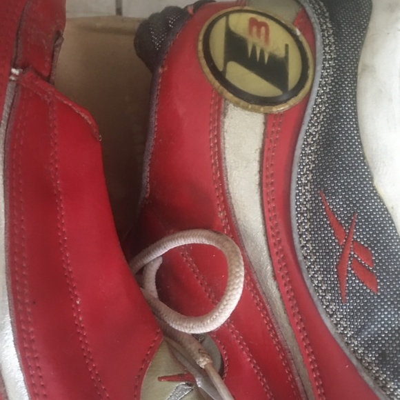 Mens Reebok The Answer DMX 10 Red/White/Pure Silver 2013 Shoes Sneakers Size 12 - Picture 2 of 5